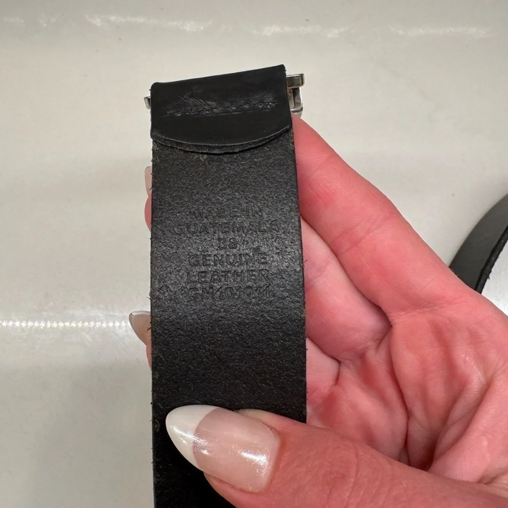 Men’s Black Leather Belt size 38